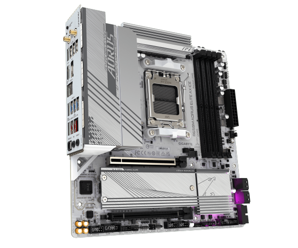 לוח Gigabyte B650M A ELITE AX ICE ATX AM5 WIFI BT PCIE5.0 White – תמונה 3