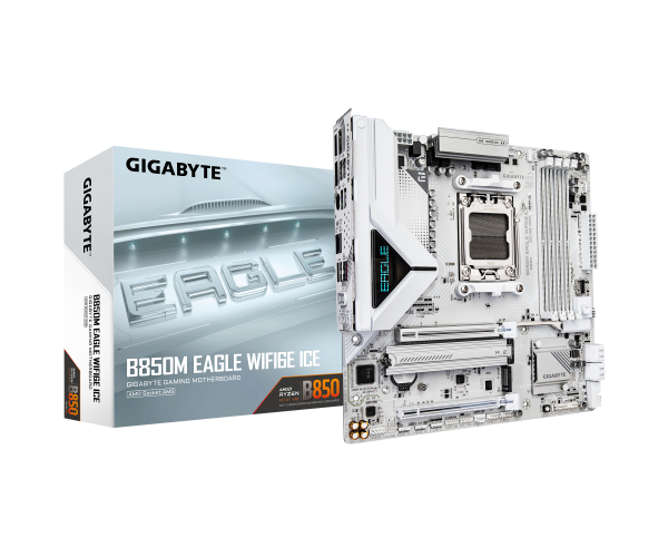 לוח אם GIGABYTE B850M EAGLE WIFI6E ICE M-ATX DDR5 AM5 BT 2.5GB