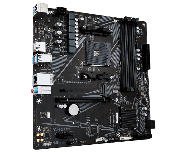 לוח למעבדי Gigabyte A520M DS3H V2 1.1 AM4 AMD Micro-Atx – תמונה 3