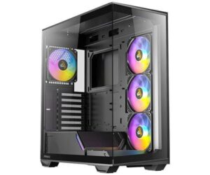 מארז שחור Antec C3 ARGB Mid-Tower ATX 4x ARGB FANS Incl Type-C